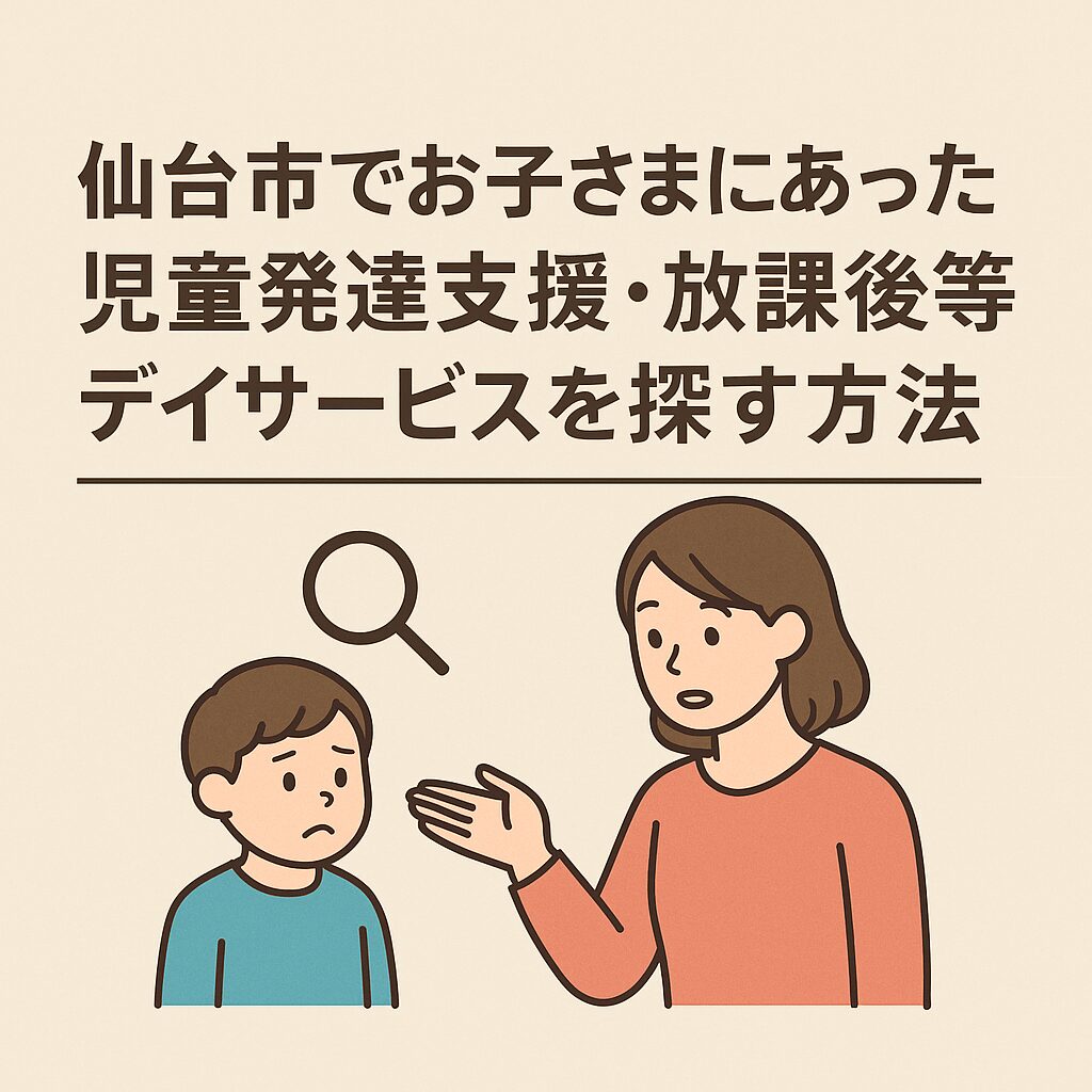 【仙台市】お子さまにあった児童発達支援・放課後等デイサービスの探し方とは？